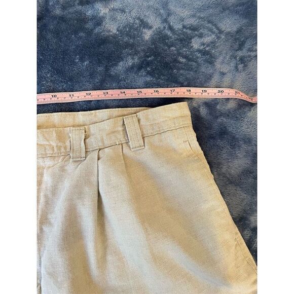Dockers Men's Chino Shorts Size 38 Beige Linen Blend Casual Classic Fit - Picture 5 of 12